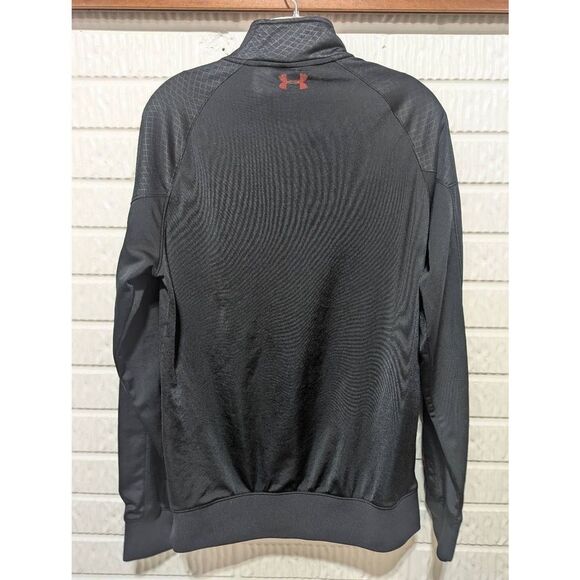 Under Armour Men's Black & Orange Trim Solid Front Full Zip Jacket Size M - Picture 3 of 8
